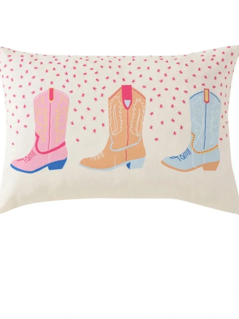 Urban Outfitters Pink & Orange Cowboy Boot Accent Pillows